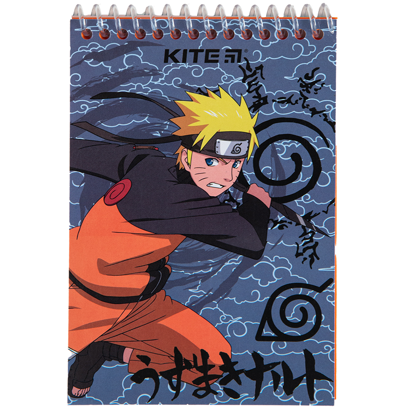 Блокнот А6/48арк. "Kite" /NR23-196-2/ пласт. сп., чистий, "Naruto" (1/20)
