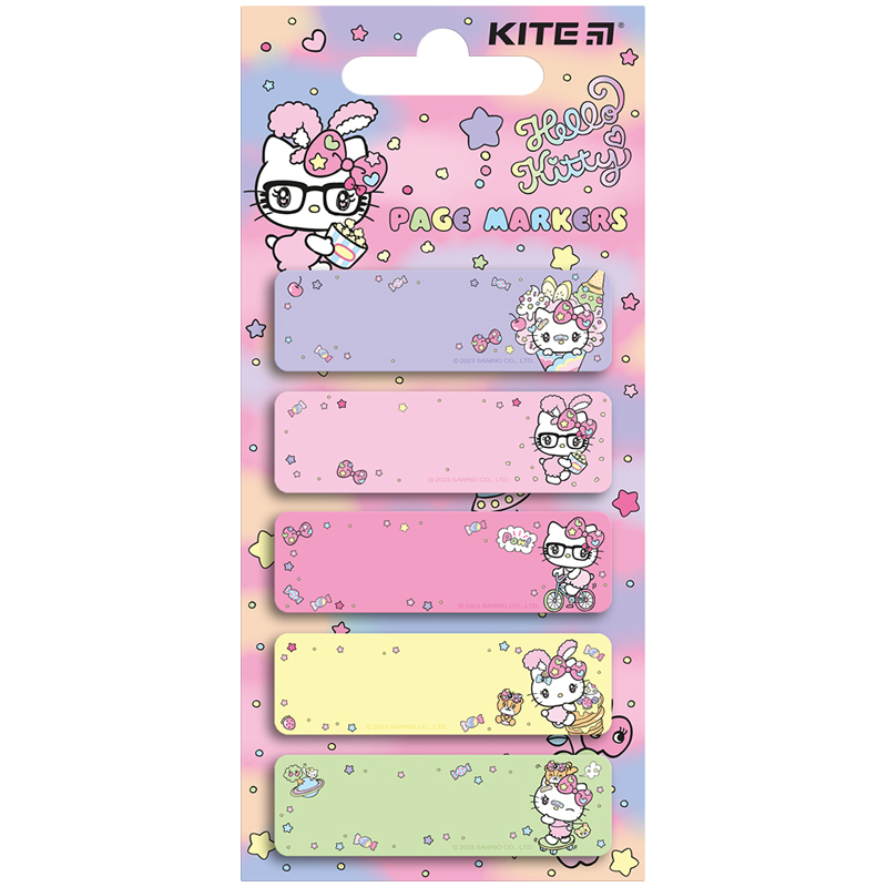 Index registers "Kite" /HK23-480/ PAPER 5x15x50mm, 100 pcs., Hello Kitty (1/40/960)