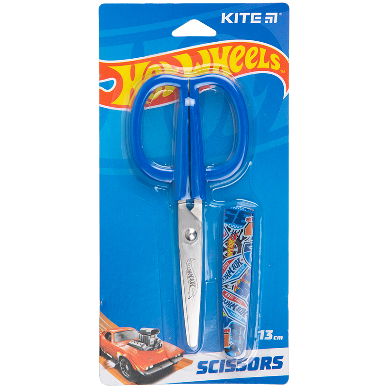 Ножиці  дитячі "Kite" /HW23-124/ "Hot Wheels" 13см, в футлярі (1/24)