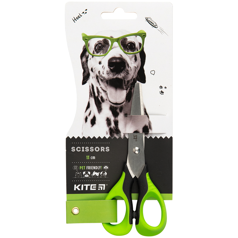Children's scissors "Kite" /K22-016/ "Kite Dogs" 13 cm, rubber. inserts (1/12)