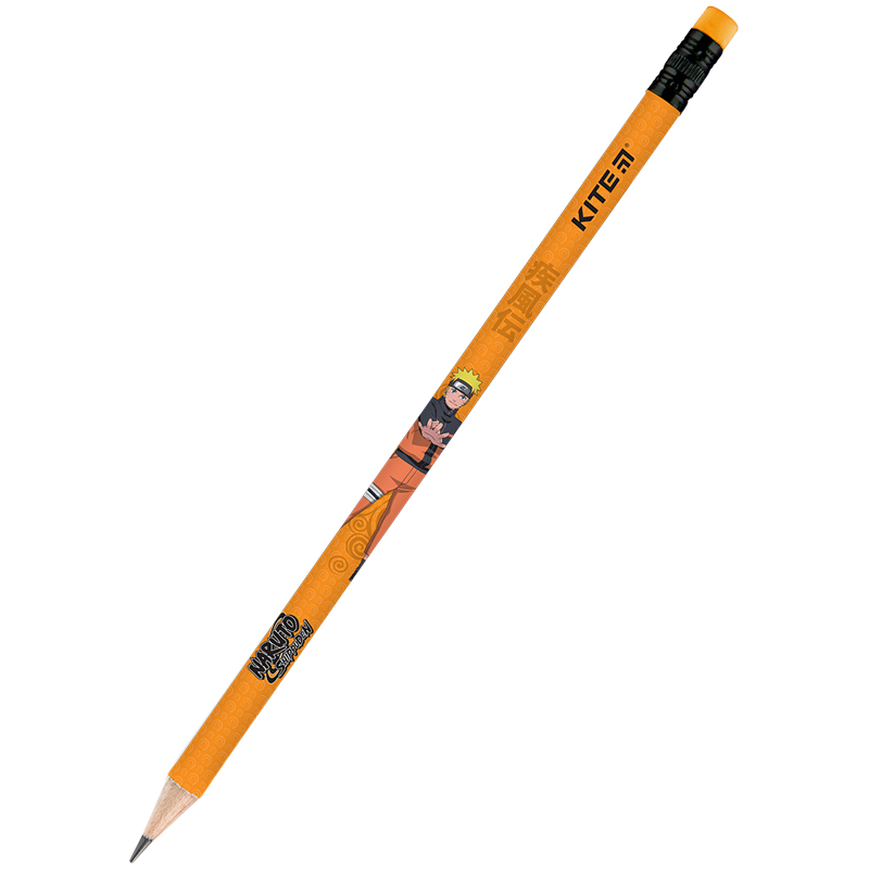 Graphite pencil "Kite" /NR23-056/ with Naruto eraser, 36 pcs., tube (36/144/432)