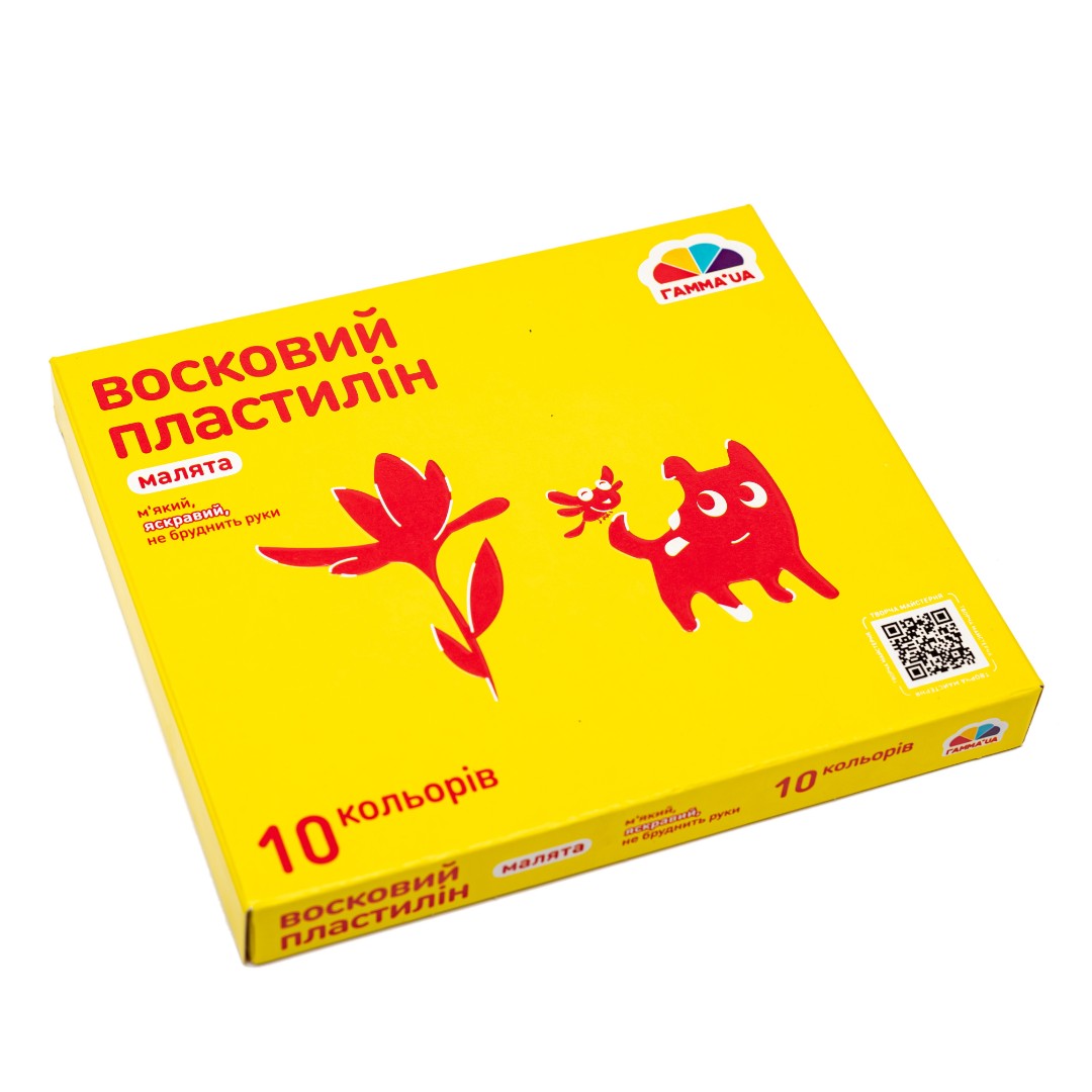 Plasticine "GAMMA'UA" 10 pcs. /100304/ wax + stack 120 g (1/12)