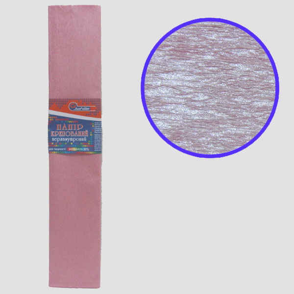 Corrugated paper 30%, 20g/m2 JO /KRPL-80104/ 50*200cm, Pink pearl (10/200)