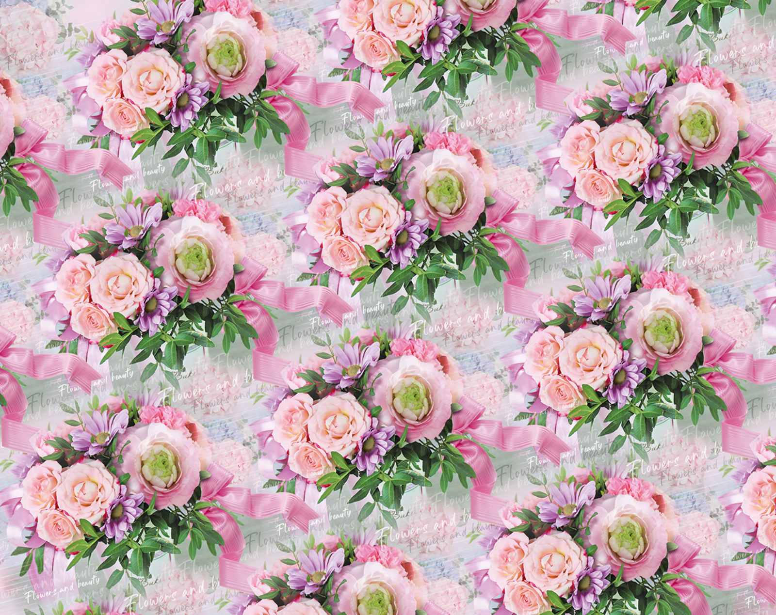 Папір пакувальний крейдований "Unison" /PVM10-212/ "fragrant flowers" 0,7*1м, 10арк.