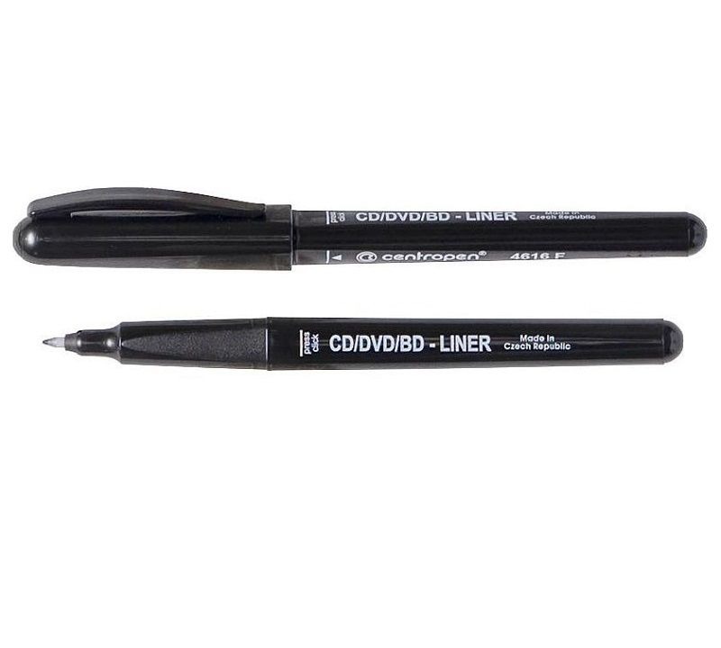 Marker "Centropen" /4616/01/ CD-LINER black 0.6mm (10)