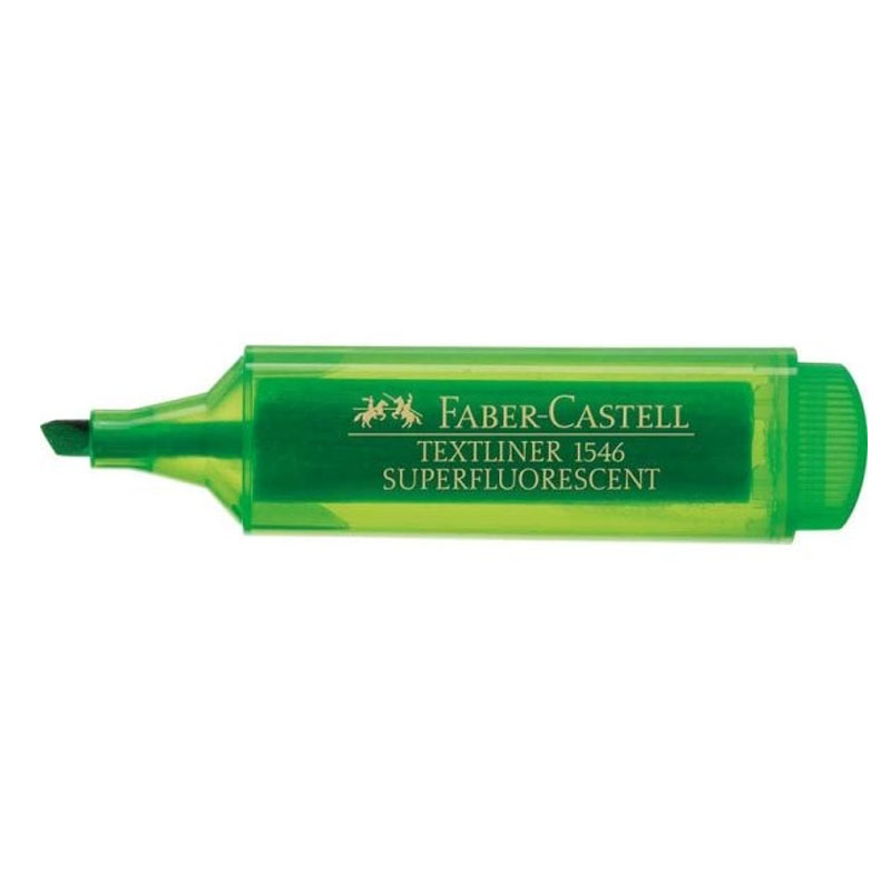 Marker "Faber-Castell" /154663/ TEXTLINER SUPERFLUOR, green (10)