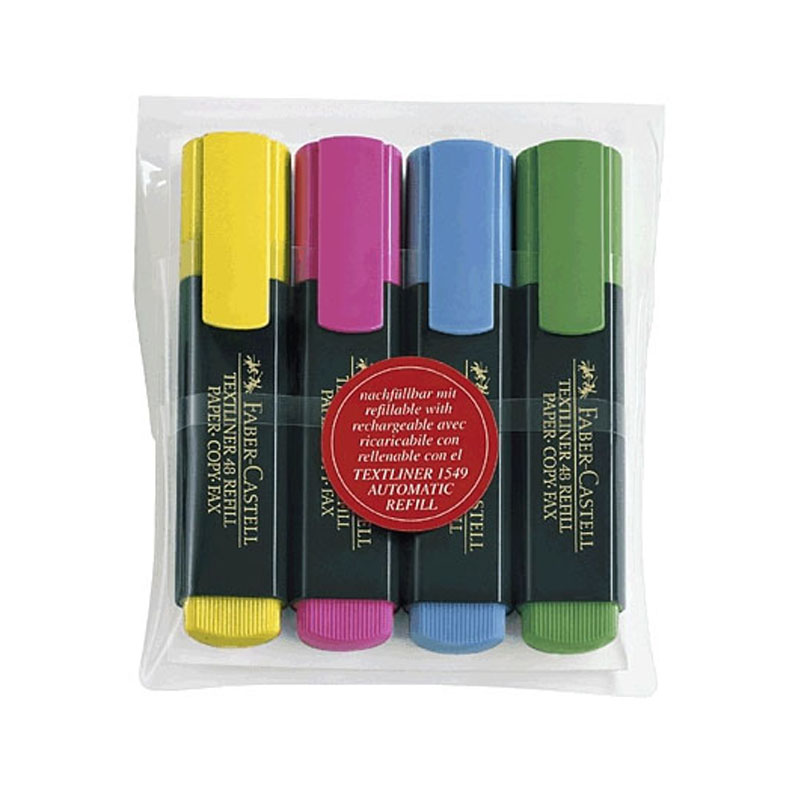 Marker set "Faber-Castell" /154804 /254844 / 4PCS TEXTLINER SET GREEN. COR. (1)