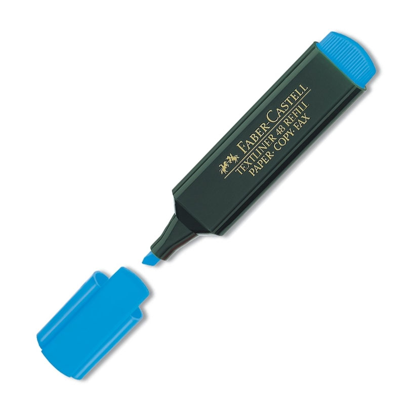 Marker "Faber-Castell" /154851/ TEXTLINER blue, green. case (10)