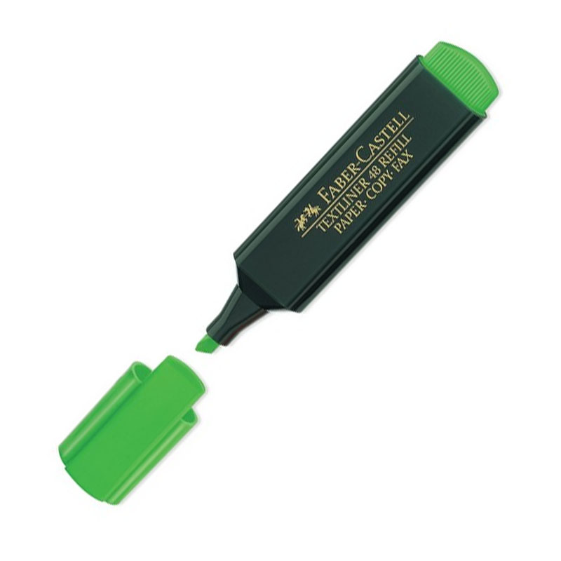 Marker "Faber-Castell" /154863/ TEXTLINER green, green. case (10)