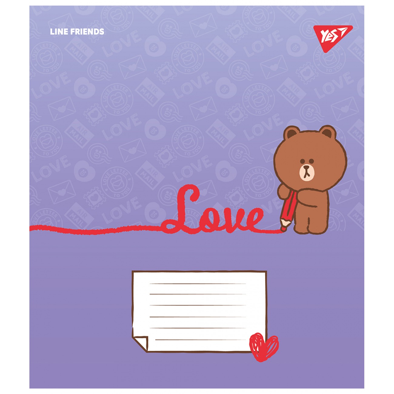Зошит уч. "YES" 12арк.== /766948/ "Line Friends. Love letter" (25/500)