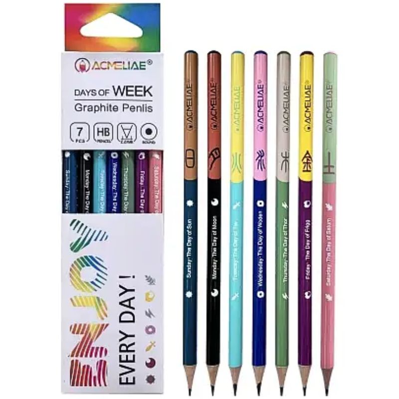 Pencil h/g "Acmeliae" /43998/ HB "Days of week" round body, 2.2 mm, 7 pcs (1/24/240)