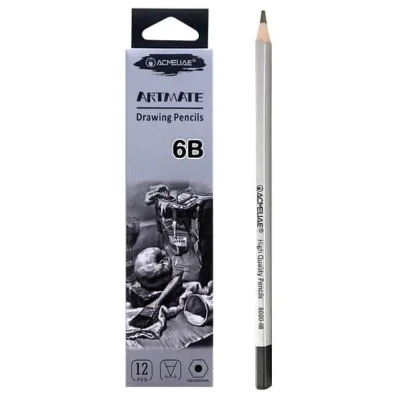 Pencil h/g "Acmeliae" /8000-6B/ 6B "Artmate" 3.1mm (12/144)