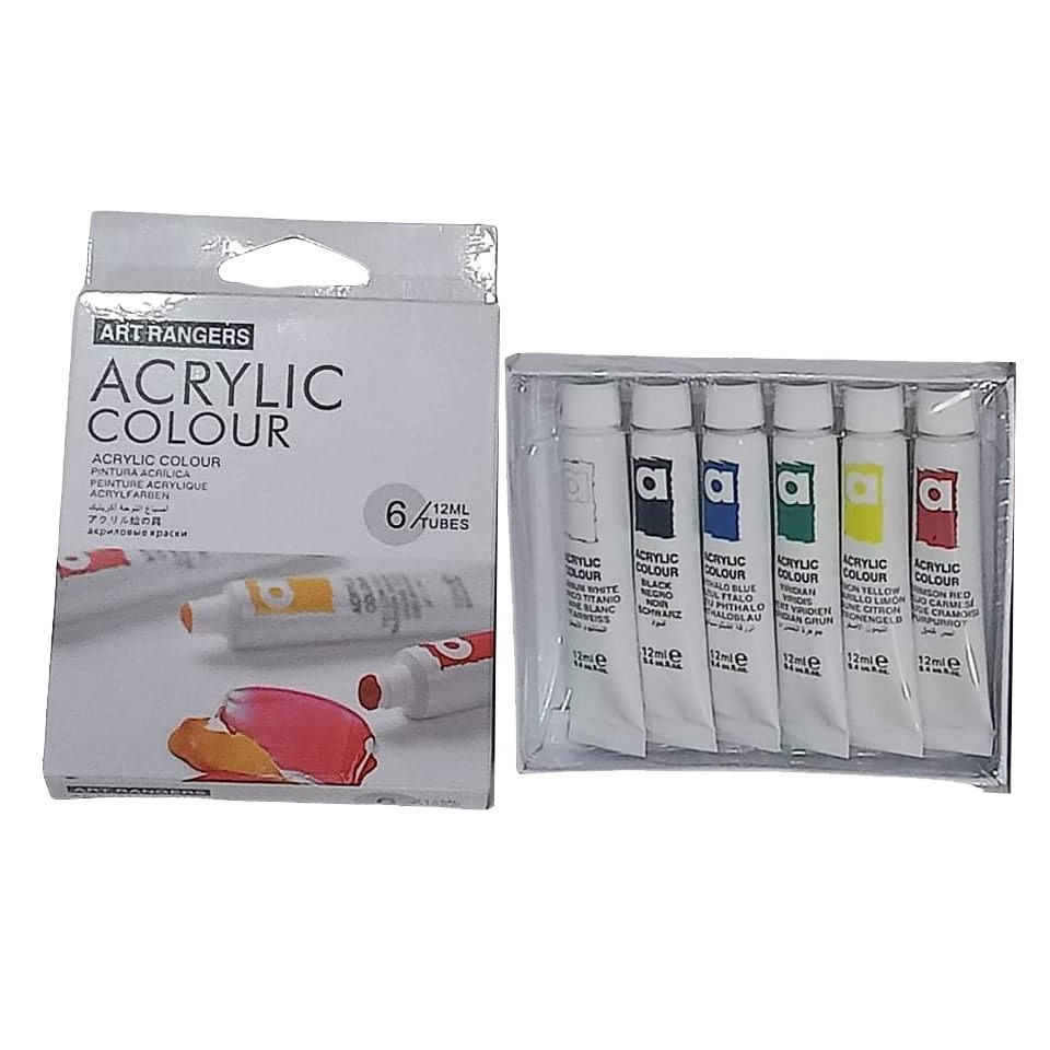 Set of acrylic paints "Art rangers" /PA31.06012A/ 6 pcs.*12ml tube layer, (1/20/100)