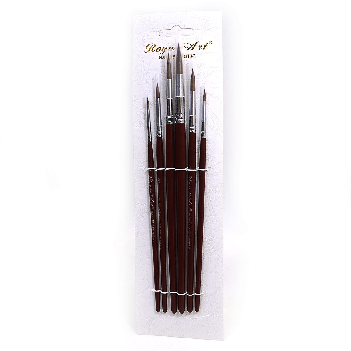 Set of brushes "Royal-Art" squirrel /RA-7616/ round (No. 2,6,10,12,8,4) (1/24)