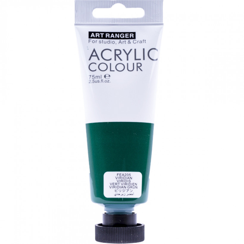 ACRYLIC "Art rangers" /FEA205/ "Viridian" 75ml, sq. tuba (1/6)