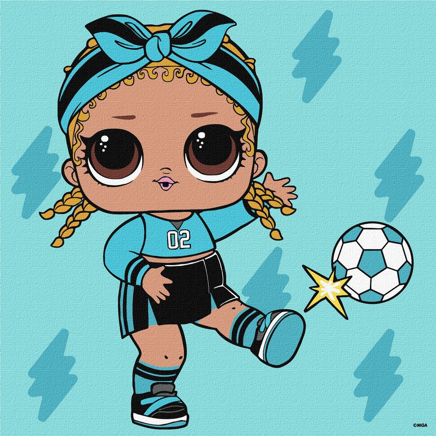 Painting by numbers "Ideyka" /KHO1323/ "LOL Surprise! Game on. Kicks" 25x25cm