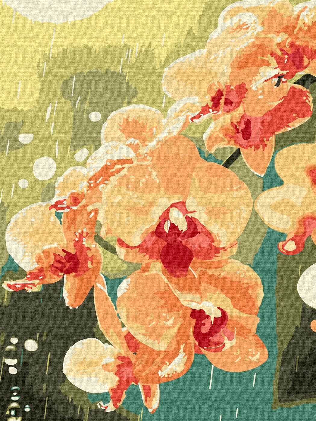Painting by numbers "Ideyka" /KHO3325/ "Orchid in drops" 30*40cm