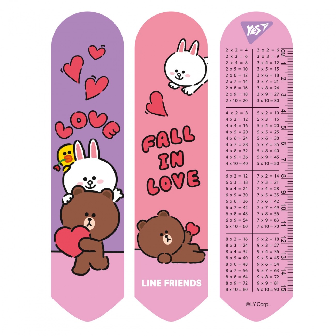 Закладка 2D "YES" /708134/ "Line Friends love" (1/10/100)