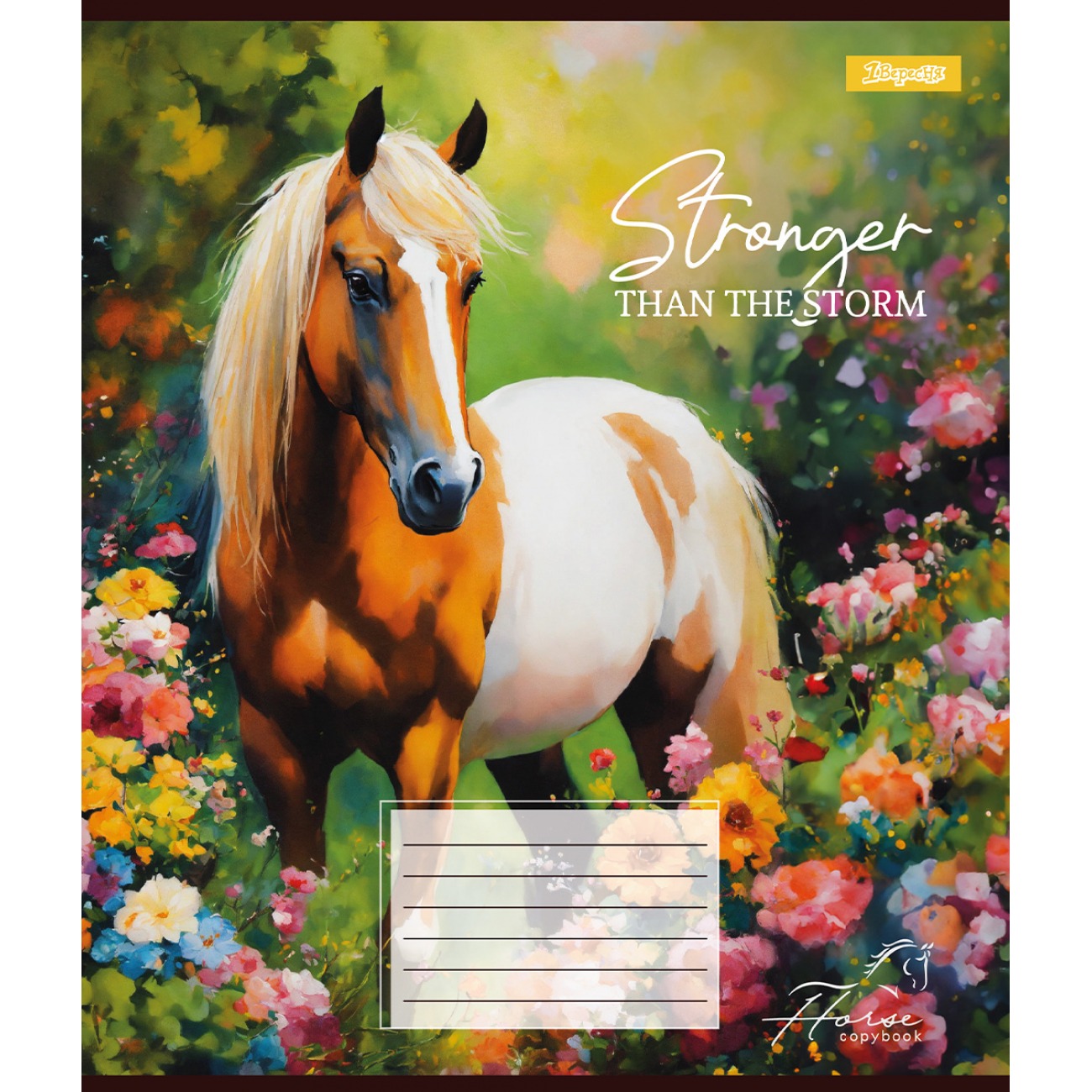 Student's notebook "1B" 12 sheets == /767223/ "Stronger than the storm" (25/500)