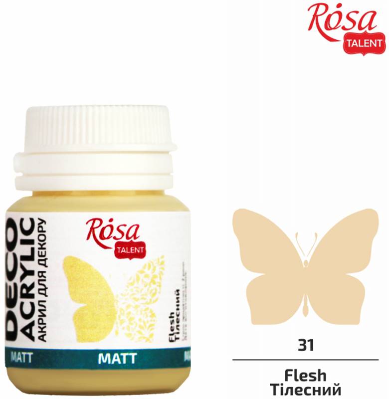 ACRYLIC for decoration "ROSA TALENT" /31/ Flesh, matte, 20ml (1/140)