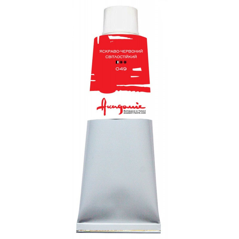 Oil paint "Academia" /049/ Bright red, 100 ml (1/5)