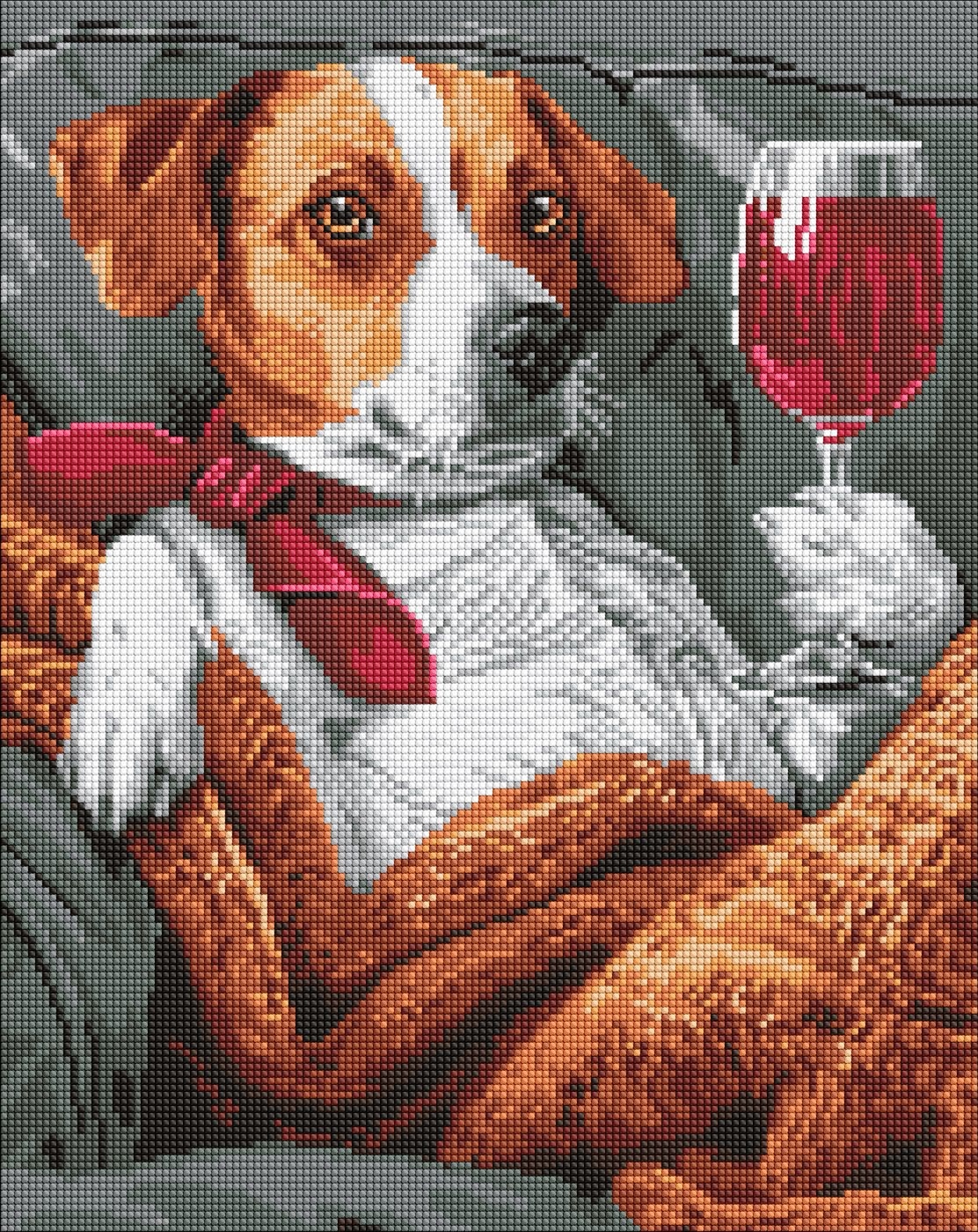 Diamond mosaic "Ideyka" /AMO8034/ "Fluffy taster" 40*50cm