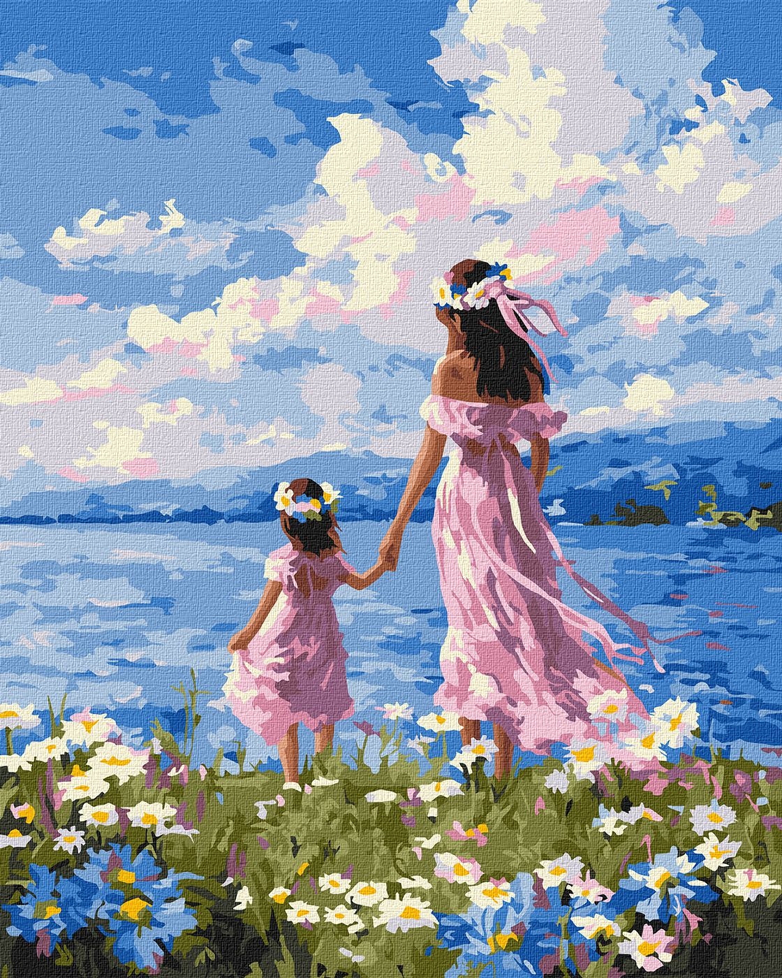 Painting by numbers "Ideyka" /KHO8758/ "Mother and daughter" 40*50 cm