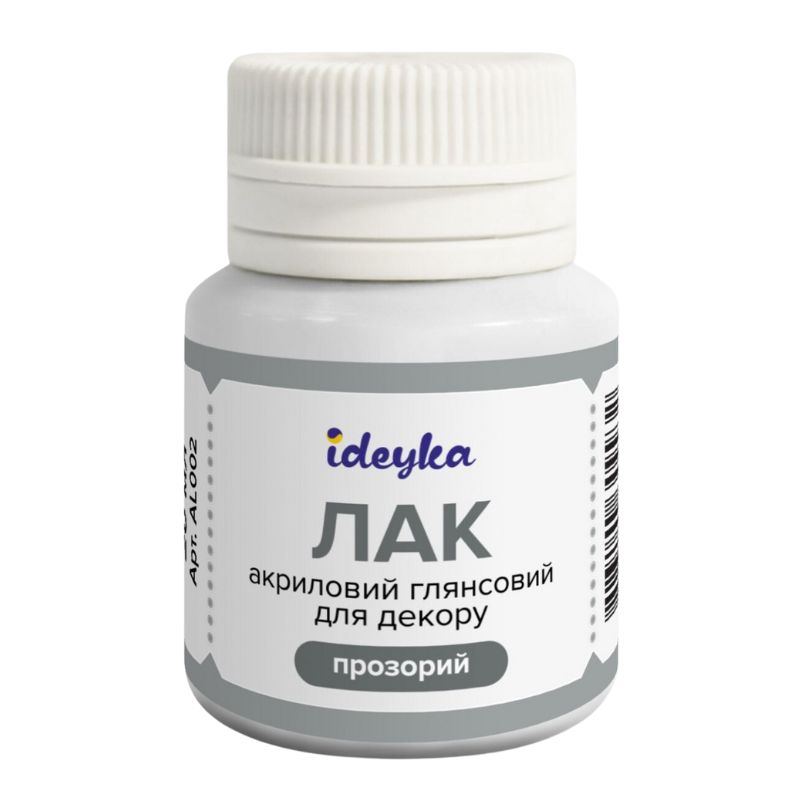 Glossy acrylic lacquer "Ideyka" /AL002/ 20 ml (transparent) (1/40)