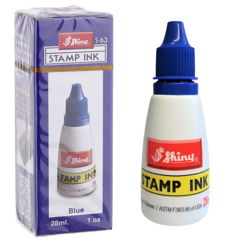 Stamping paint "Shiny" /S-63/ 28 ml. blue (1/12/240)