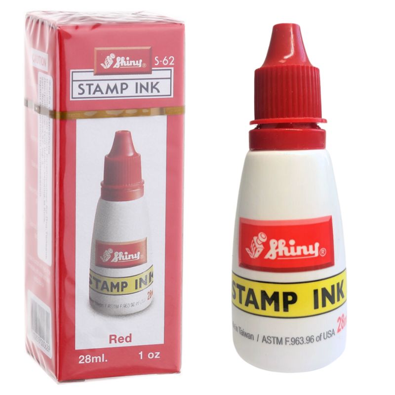 Stamping paint "Shiny" /S-62/ 28 ml. red (1/12/240)