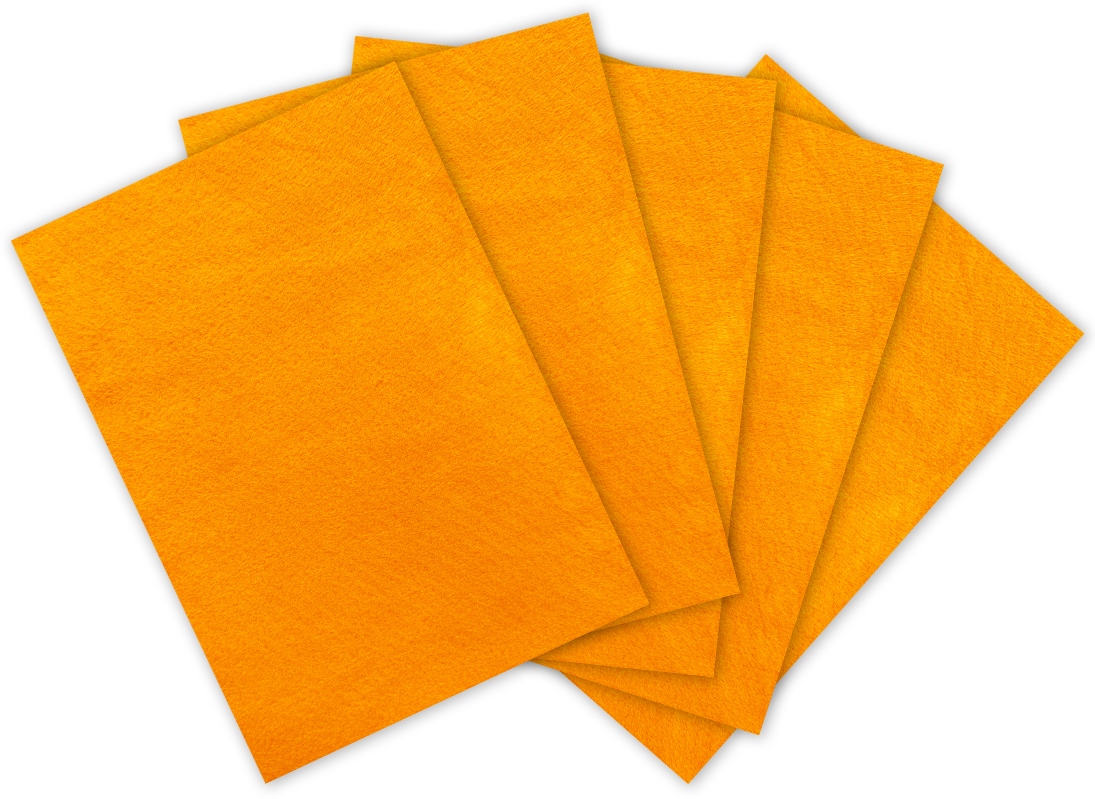 Felt "ASH" /F-180-007/ A4 (8 sheets/pack) orange (1/200)
