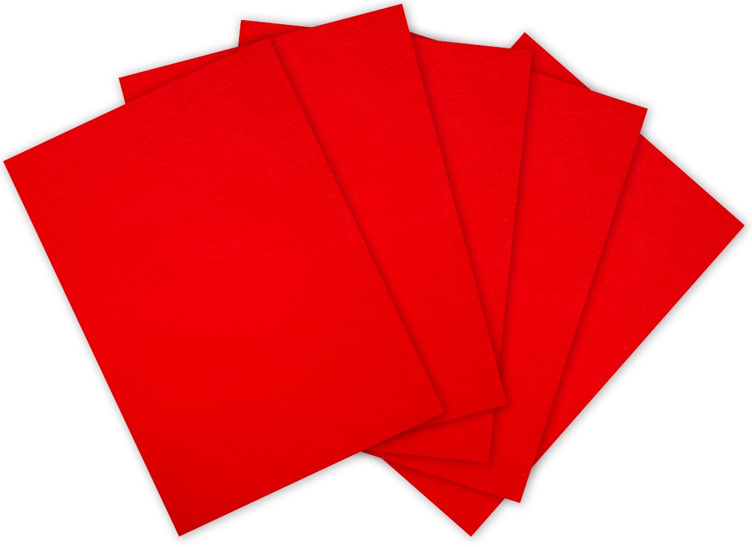 Felt "ASH" /F-180-010/ A4 (8 sheets/pack) red (1/200)
