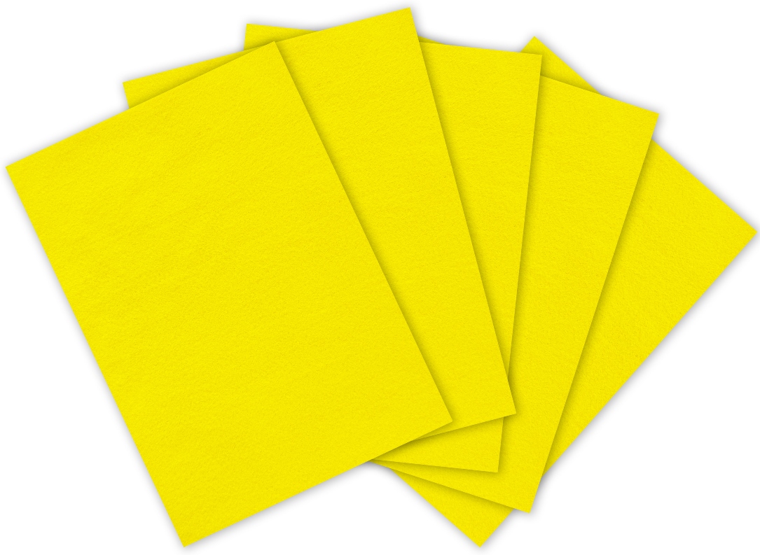 Felt "ASH" /F-180-024/ A4 (8 sheets/pack) yellow (1/200)