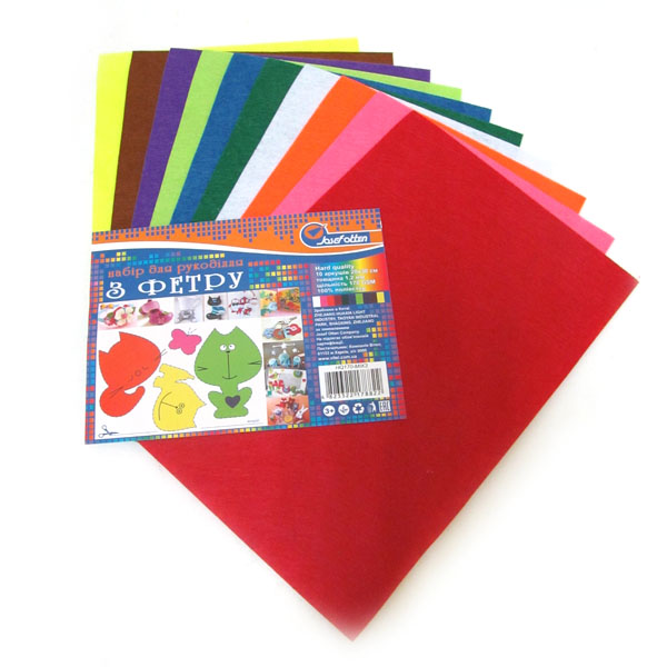 Felt "JO" "HARD" /170HQMIX3/ A4 Quantity mix3 170g, 1.2mm (10 sheets/pack) (1/120)