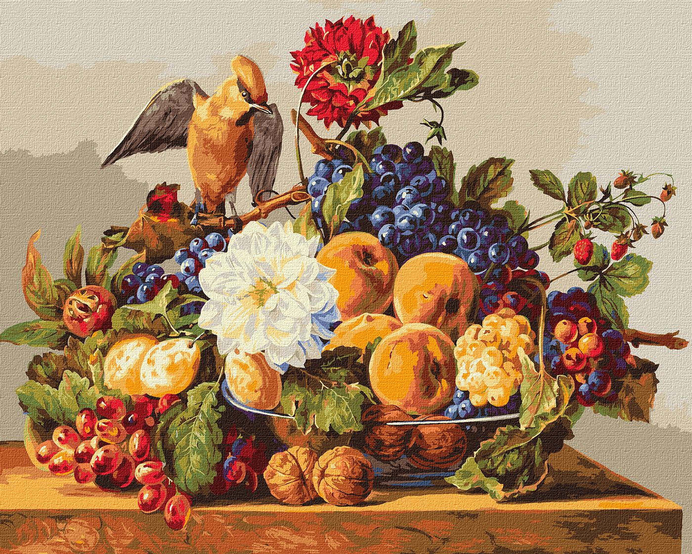 Painting by numbers "Ideyka" /KHO4396/ Animals, birds "Dinner of a mistletoe" 40*50 cm