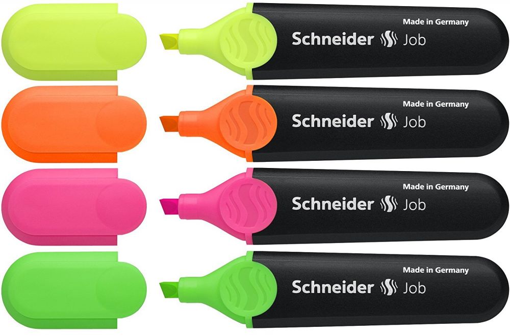 Набор маркер текст. 4 шт. SCHNEIDER 4 кол., 150 Job, в блістері (1/10)