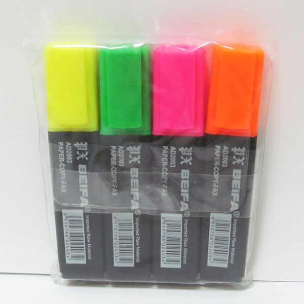 Set of marker text. 4 pcs. Biefa No. 2003-4/HY101804-4 (1/12/144)