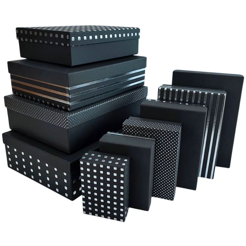 Gift box /271077/ Style, rectangular 10 pcs/pack, 37x27x11-14.5x10x5cm