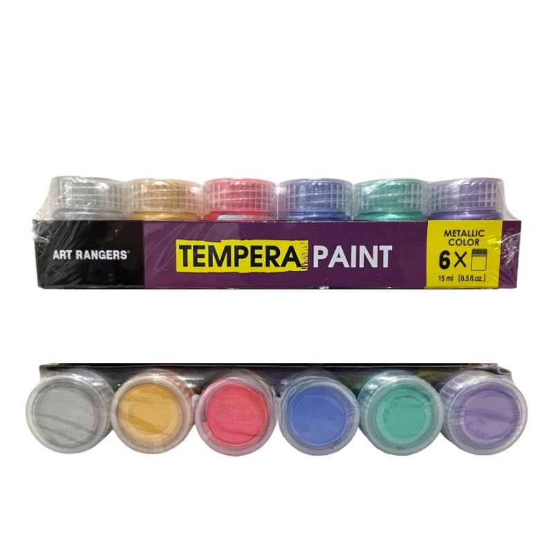 Фарба темперна "Art rangers" /PT23.06015.A/ 6 кол.*15мл TEMPERA PAINT (Metallic  color) (1/6/48)