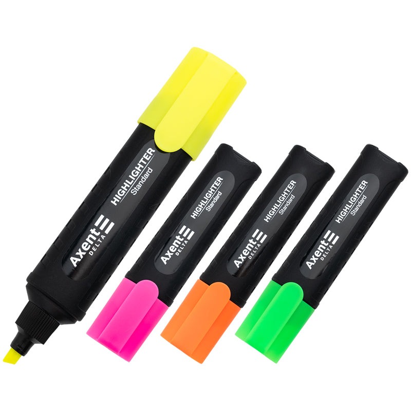 Text marker "Axent" /D2505-40/ "Highlighter" 1-5 mm wedge-shaped set of 4 colors (1/12/144)