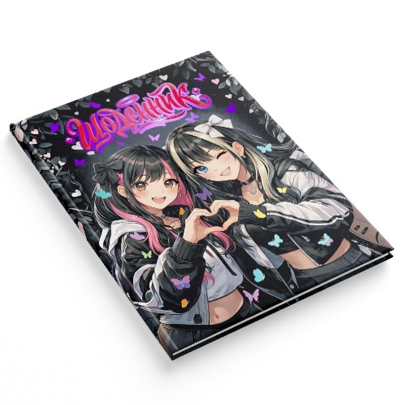 School diary "Soft Touch" TV broadcast. /1В3545/ select UV varnish, embossing "Anime girlfriends" (1/20)