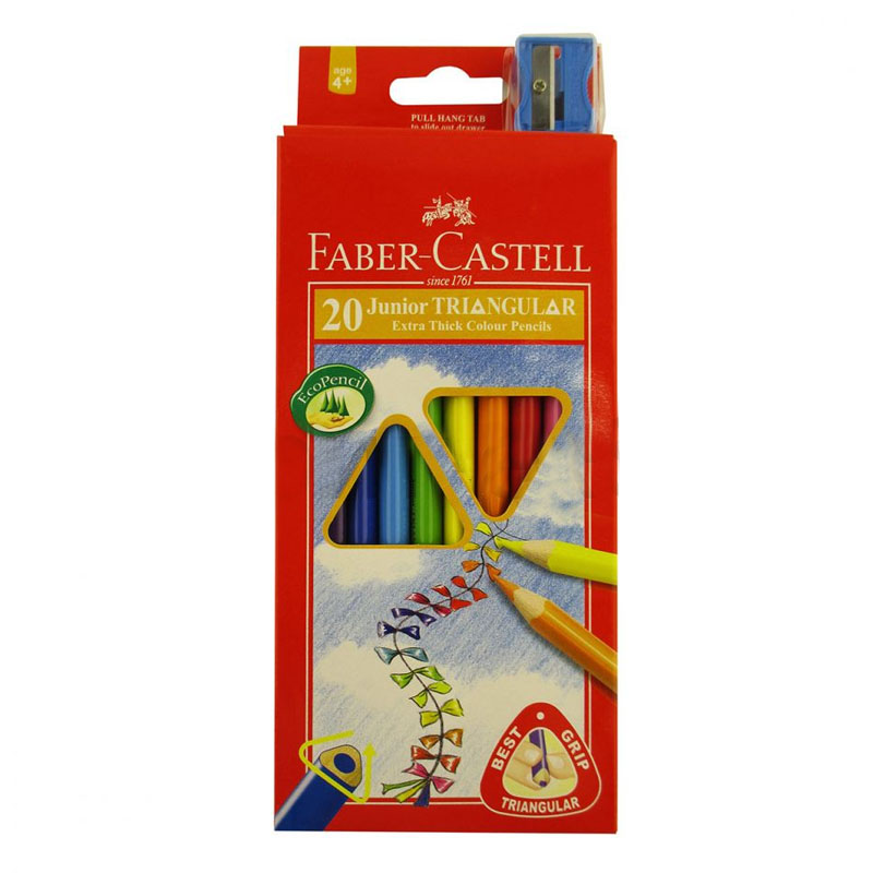 Colored pencils "Faber-Castell" 20 pcs. /116520/ JUMBO three-sided (1/6)