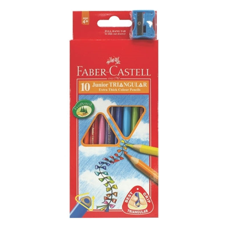 Colored pencils "Faber-Castell" 10 pcs. /116510/ JUMBO three-sided (1/6)