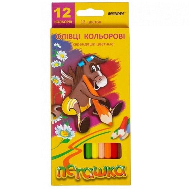 Colored pencils "Marco Pegashka" 12 pcs. /1010-12SV/ cardboard (12/240)