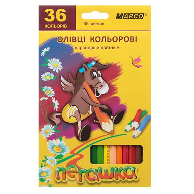 Colored pencils "Marco Pegashka" 36 pcs. /1010-36СV/ cardboard (4/80)