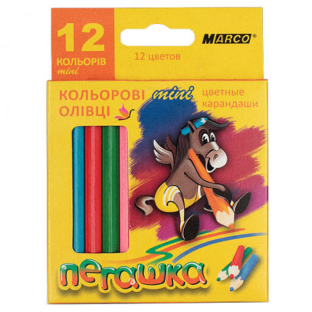 Colored pencils "Marco Pegashka" 12 pcs. /1010H-12SV/ MINI (12/240)