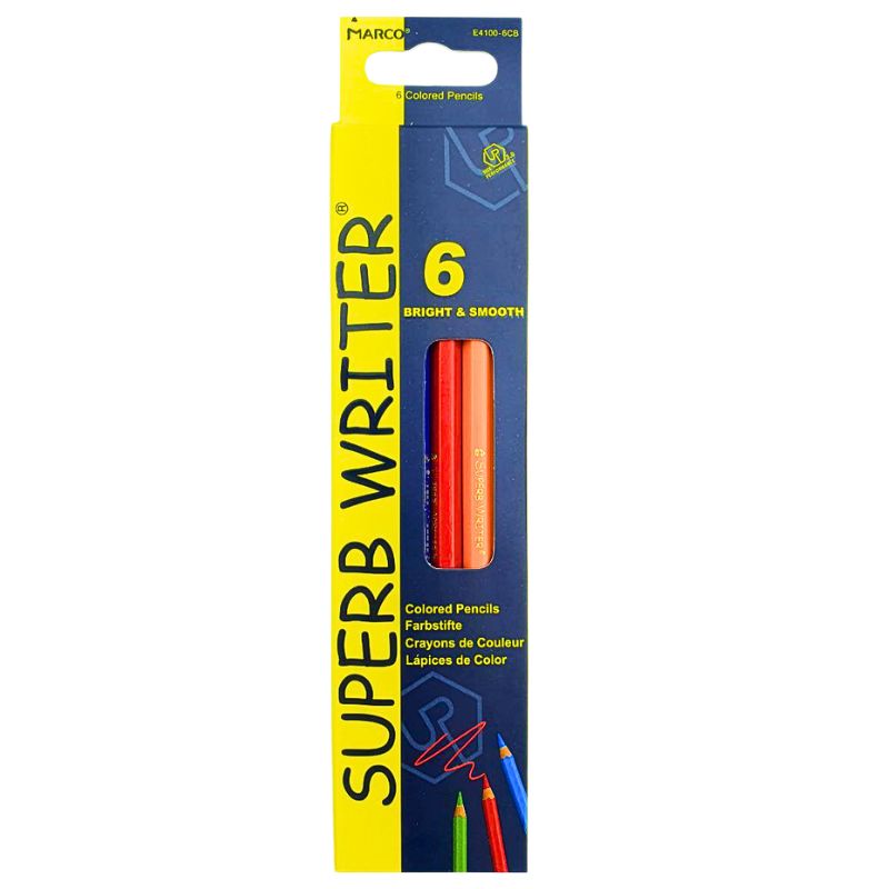 Colored pencils "Marco Superb writer" 6 pcs. /4100-6CB/ cardboard (24/480)