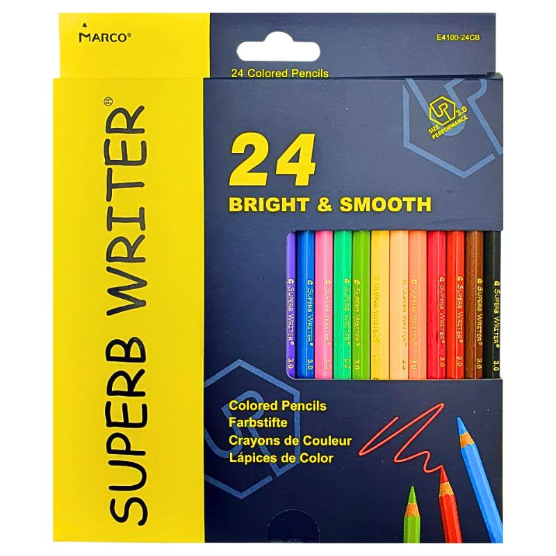 Colored pencils "Marco Superb writer" 24 pcs. /4100-24CB/ cardboard (6/120)