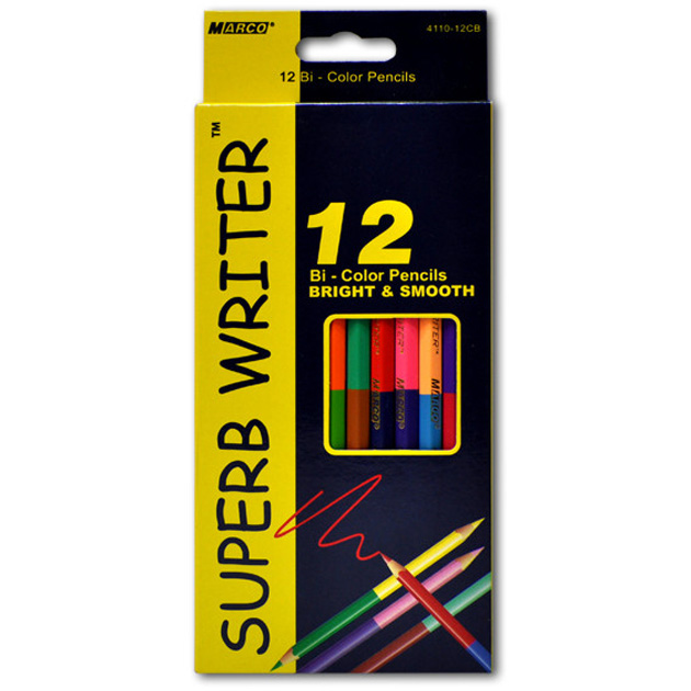 Colored pencils "Marco Superb writer" 24 col./12pcs /4110-12СВ/ double-sided (12/240)