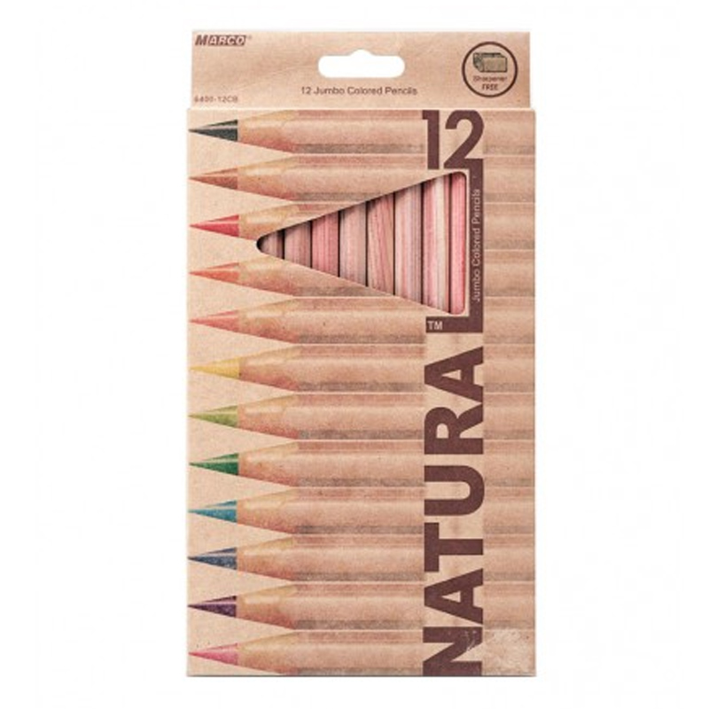 Colored pencils "Marco Natural" 12 col. /6400-12СВ/ JUMBO (1/12)